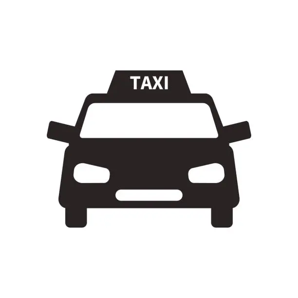Vector illustration of Taxi stand information icon. Cab icon. Vector.