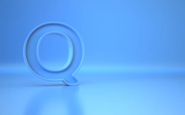 istock Letter Q Sitting on Blue Endless Background 1411203792