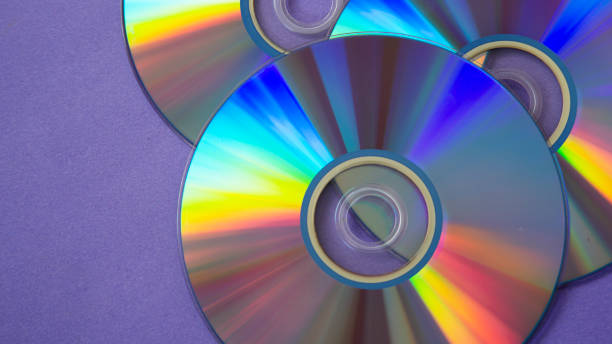 fundo de discos compactos brilhantes - cd - fotografias e filmes do acervo