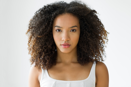 Young woman with natural hair