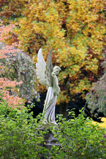 istock angel statue, close up shot 1411208190
