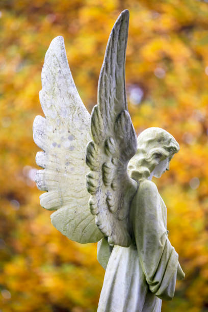 istock angel statue, close up shot 1411208231