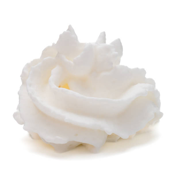 istock Whipped cream swirl  isolated on white background cutout 1411215990