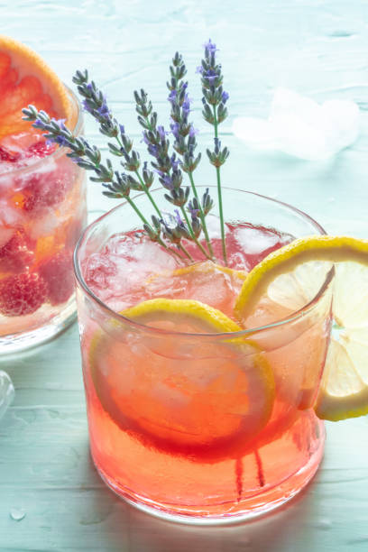 istock Summer cocktail or mocktail, cold drink with lemon and lavender, party lemonade 1411216142