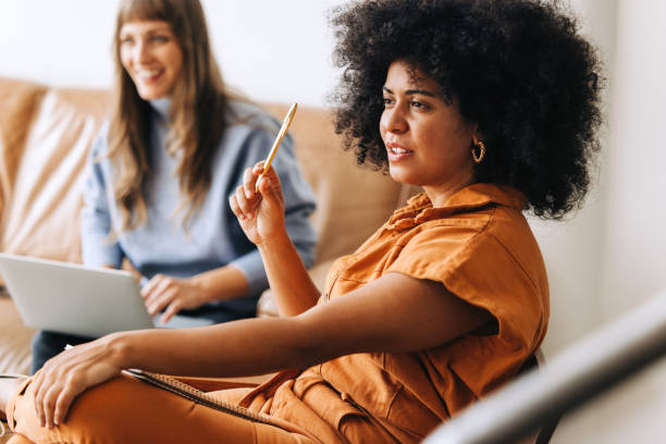 istock Black businesswoman working in a modern office 1411216540