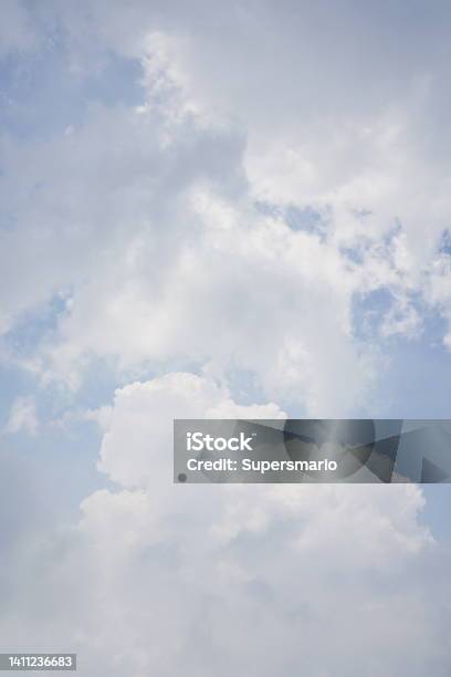 Blue Sky Background With Clouds Stock Photo - Download Image Now - Cumulus Cloud, Cumulonimbus, Backgrounds