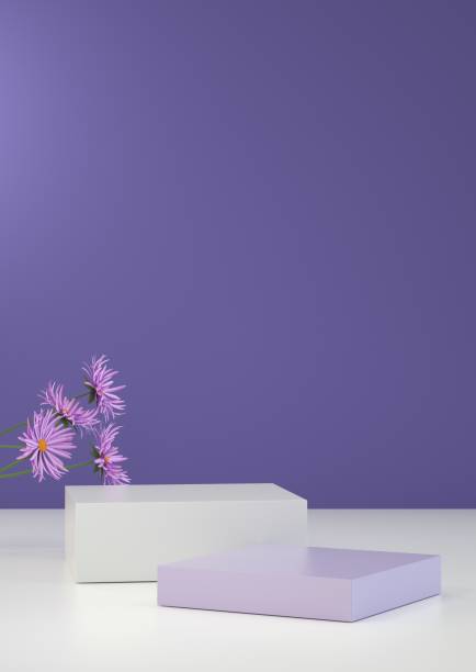 istock 3D rendered virtual product platform with purple background 1411238283