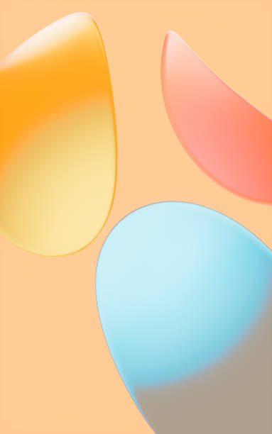 istock Abstract glass and curves with blue background, 3d rendering. 1411251859