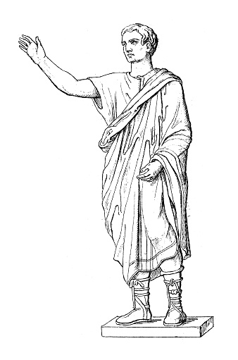 Antique Illustration Etruscan Art The Orator Aulus Metellus Stock ...