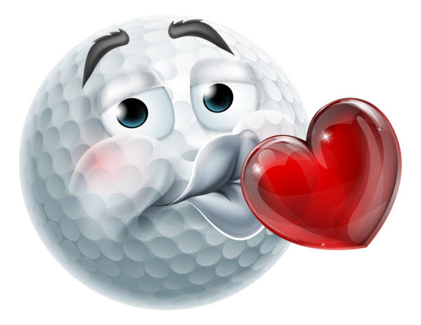 istock Golf Ball Kissing Heart Emoticon Emoji Icon Face 1411254880