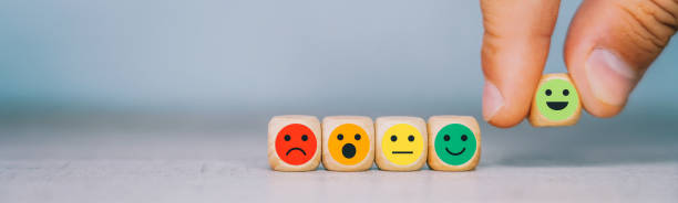 istock Concept of good feedback. The hand is choosing good feedback 1411255034