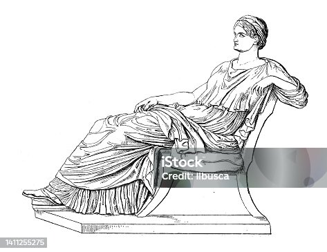 istock Antique illustration: Roman Art, Agrippina 1411255275