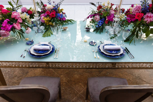 istock Decorated served table for wedding party or other event 1411262008