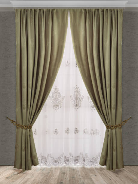 istock A beautiful curtain with a catch. 1411262177