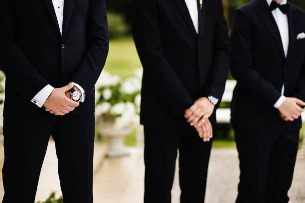 Groom with best man at the wedding ceremony.