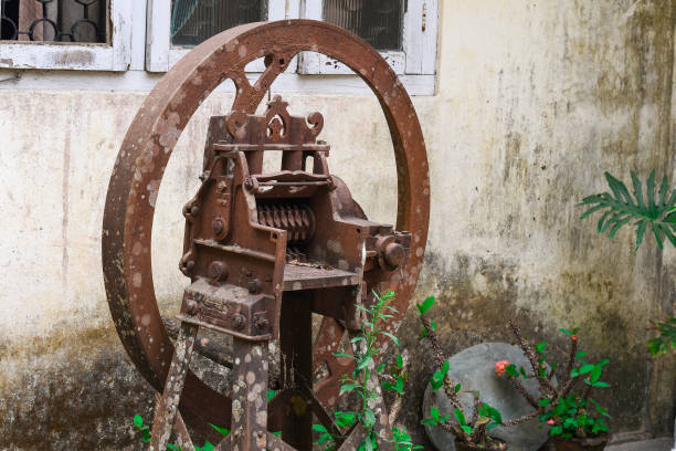 istock Old and rusted Hand Operated Chaff Cutter 1411263080