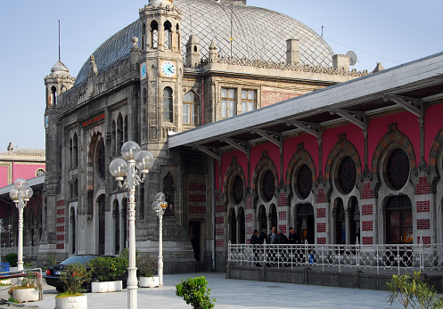 Istanbul, Turkey / Türkiye: Sirkeci railway station aka Istanbul railway station - Built in 1890 by the Oriental Railway as the eastern terminus of the Orient Express that operated between Paris and Istanbul in the period between 1883 and 2009, Sirkeci Terminal has become a symbol of the city - Fatih District.