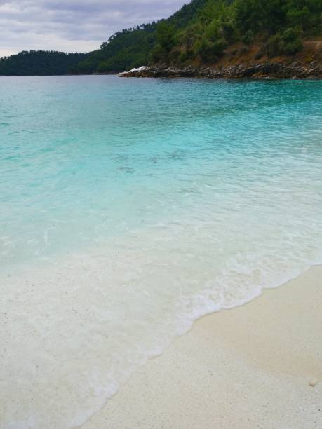 istock Turquoise transparent sea in Greece 1411265756