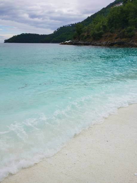 istock Turquoise transparent sea in Greece 1411265833