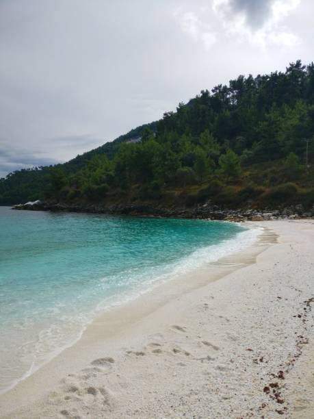 istock Turquoise transparent sea in Greece 1411265868