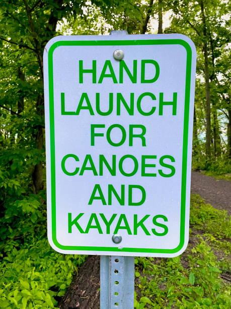 istock Sign for Canoe and Kayak Launch 1411265888