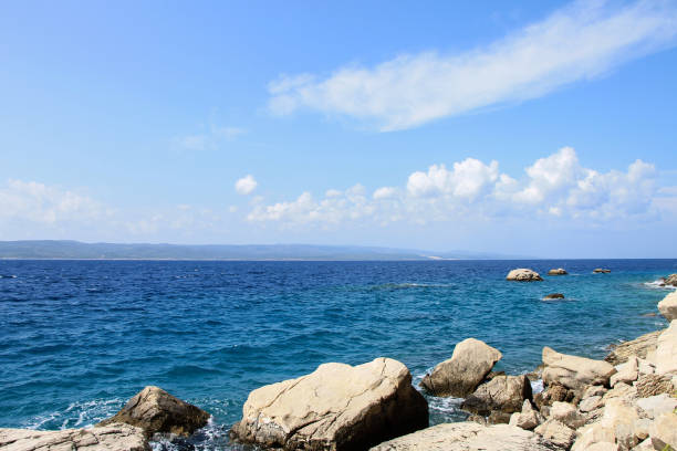 Beautiful summer landscape in Croatia stock photo