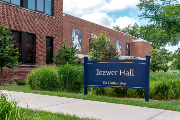 Brewer Hall on the Campus of the University of Wisconsin-Eau Claire Brewer Hall at the University of Wisconsin-Eau Claire. university of wisconsin eau claire stock pictures, royalty-free photos & images