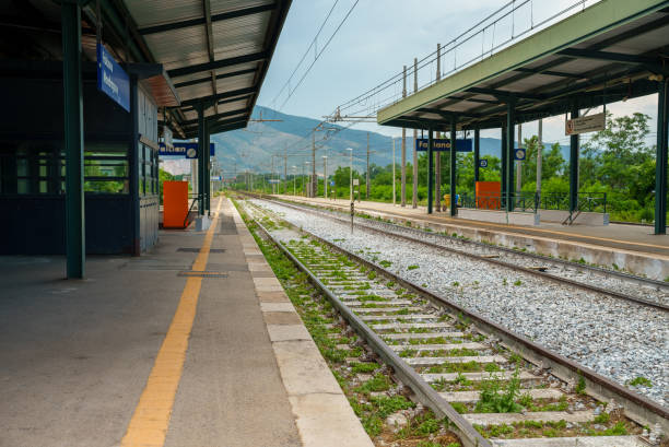 istock Typical rural train station in Italy. 1411274559
