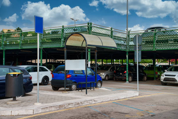 istock Two-level car parking in Italy. 1411274572