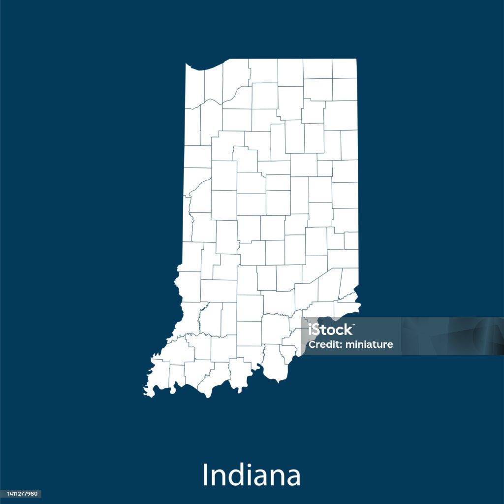 Solid Indianamap Indiana Map Stock Illustration - Download Image Now - Abstract ...