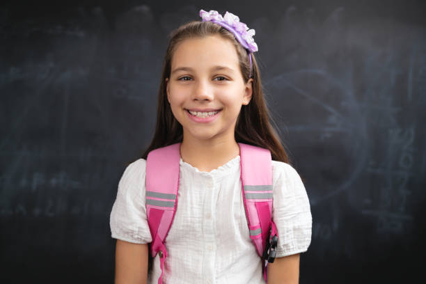 istock Back To School Concept, Happy Smiling Child Student Studying 1411288619