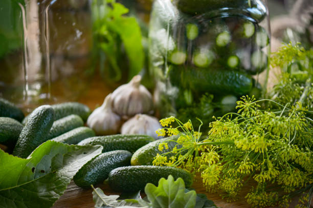 istock Homemade marinated or pickled cucumbers 1411288742