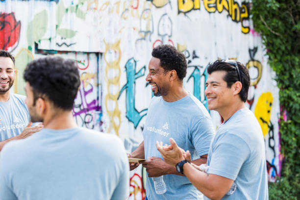istock Friends smiling and having a good time 1411288753