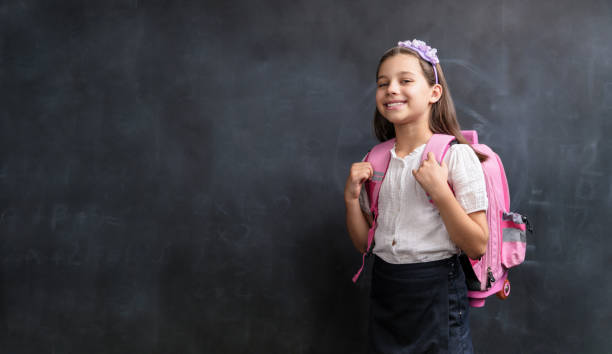 istock Back To School Concept, Happy Smiling Child Student Studying 1411290203