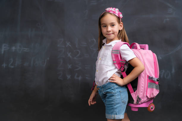 istock Back To School Concept, Happy Smiling Child Student Studying 1411290896