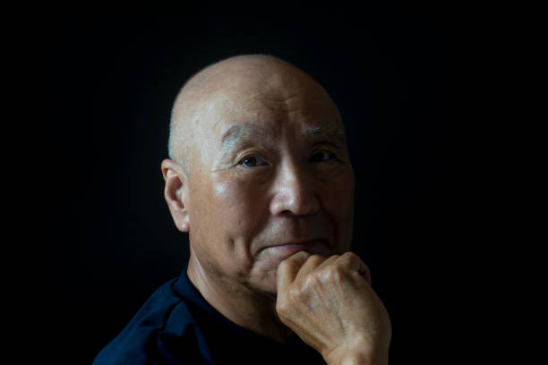 Face of Japanese senior man