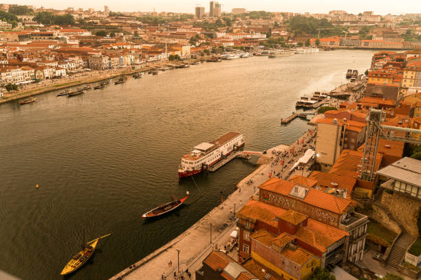 istock Panoramic view of city during sunset 1411294768