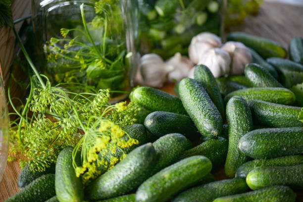 istock Homemade marinated or pickled cucumbers 1411295973