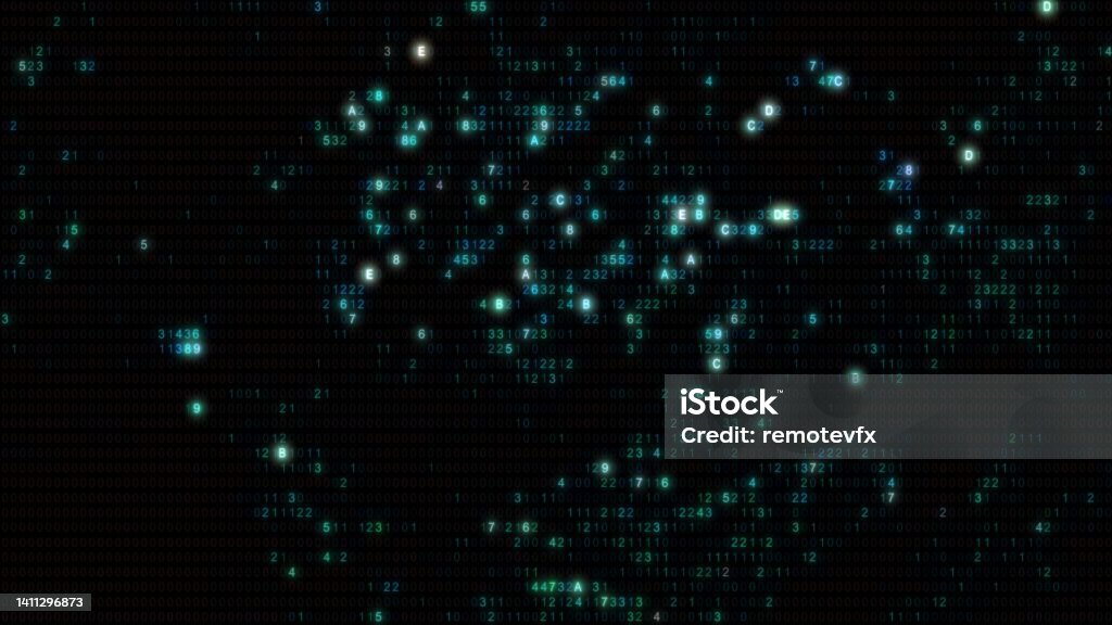 Abstract Green Blue Computer Hex Code Machine Learning Algorithm Hud ...