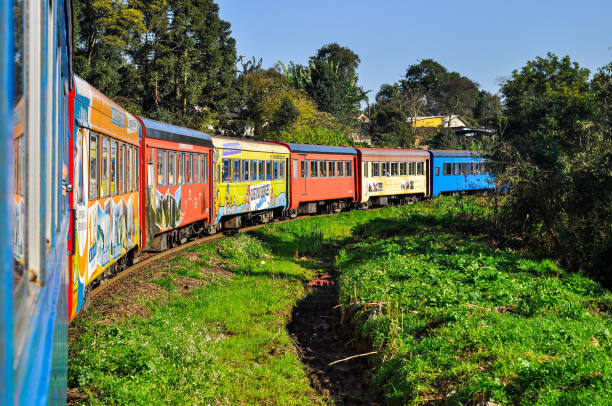 Curitiba, Parana, Brazil - Jul 22th, 2010: Beautiful railway journey between Curitiba and Morretes