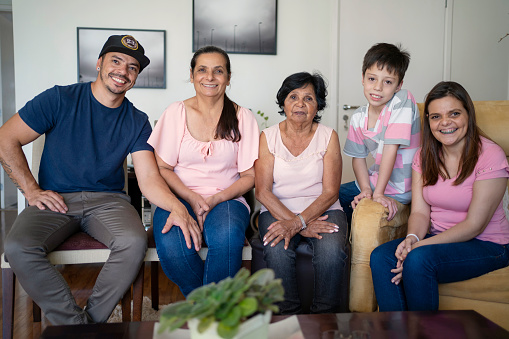 Portrait of multi generation family