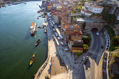 Porto, Portugal with river and cityscape.