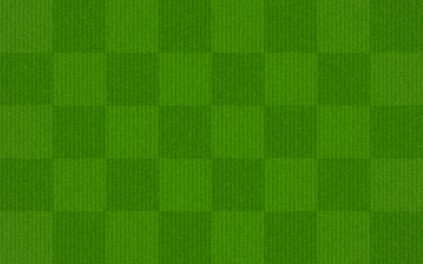 녹색 잔디 텍스처 벡터 배경. 사각형 패턴이 있는 수평 필드입니다. 체스 또는 축구 eps10용 표면 - chess playing field stock illustrations