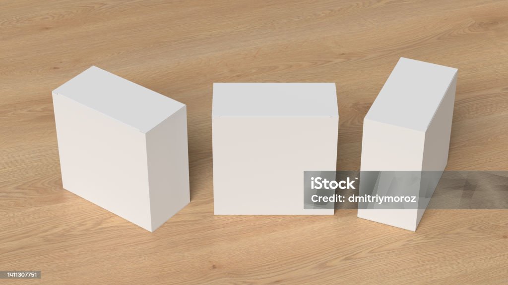 3 Square Box Three Square Boxes Mock Up Bbb Gift Boxes On Wooden Background Front ...