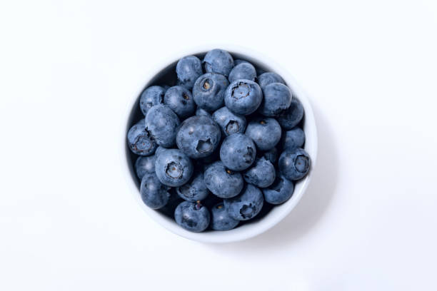 istock Blueberries snack in a white bowl 1411317387