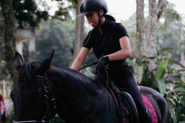 istock young girl Getting Ready to Go Horse Riding 1411321823