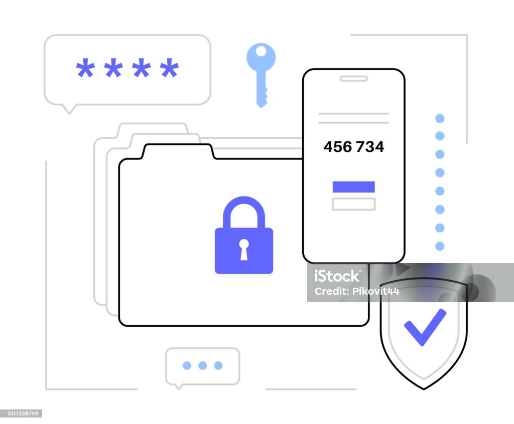 One Time Passcode Clicker One Time Password Stock Illustration - Download Image Now ...