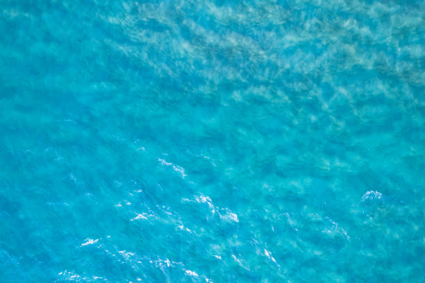 istock Sea surface aerial view water surface texture, Turquoise sea background Beautiful nature Amazing view seascape background 1411339769