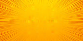 istock Bright orange and yellow rays vector background 1411340045