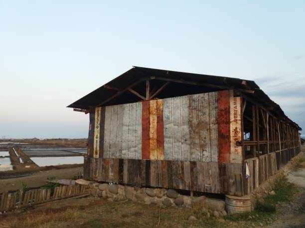 istock Abandoned building near coastline 1411349056